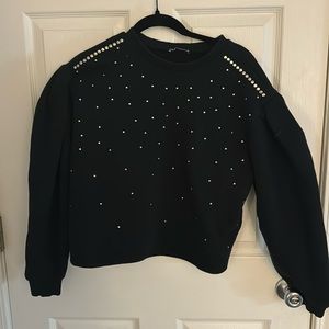 Zara puff sleeve sweatshirt